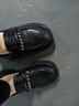 意尔康小皮鞋女英伦风厚底增高舒适乐福鞋25春款 49861W 黑色3 36 实拍图