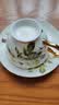 巢里咖啡杯套装鎏金云纹骨瓷轻奢礼盒新婚对杯早餐下午茶杯碟家居馆用 山玫春晓【白色轻奢礼盒】 实拍图