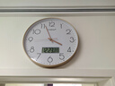 康巴丝（Compas）电波钟自动对时静音挂钟教室客厅考场钟表挂墙 C6219AY轻奢金35cm 实拍图
