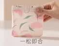 有时光数据线收纳包充电器弹片自动闭合便携耳机口红袋印花 小号 实拍图