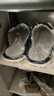 回力日系柔软情侣棉拖秋冬家居室内保暖棉鞋男款HL0006蓝色42-43码 实拍图