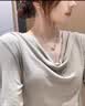 DAISY DREAMS925银延长链项链调节链锁骨链手链加长尾链接长扣18K金DIY配件 【爱心尾片】10cm银色（925银） 实拍图