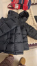 保姆鹅  【风墙】儿童羽绒服宝宝中长款护脸加厚外套保暖童装[NG2664] 炭黑 100 实拍图