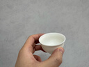 苏氏陶瓷羊脂玉白瓷功夫茶杯小碗杯陶瓷品茗杯6个装（简装）J0929 实拍图