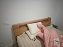 源氏木语全实木床北欧风小户型卧室家具橡木床现代简约主卧1.5m1.8m双人床 原木色低铺夜光床斜靠版【橡木】 1800mm*2000mm  框架结构 实拍图
