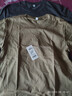 重磅纯棉短袖t恤男高档纯色印花休闲基础款内搭半袖打底衫 卡其 XL  140-155斤 实拍图