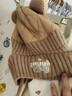 宝宝帽子秋冬1-3岁婴儿保暖防风护耳帽男女童套头帽2024冬天新款 卡其 建议6个月-3岁/头围46-52cm 实拍图