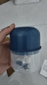 绞肉机小型打蒜器家用绞蒜切蒜器多功能辅食料理机电动蒜泥神器蒜蓉机自动切菜机压蒜器 蓝色-升级大电机 0.26L （塑料杯） 实拍图