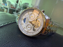冠琴（GUANQIN）手表男机械表全自动镂空飞轮瑞士品质防水夜光皮带男士双日历手表 名匠-间金白面 实拍图