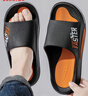 回力运动拖鞋男浴室内户外减震防滑厚底凉拖鞋HL39651黑黄色46-47码 实拍图