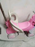 有喜娃木马儿童摇马多功能两用1-3-5宝宝生日礼物玩具车加大婴儿摇摇马 粉二合一靠背围栏推把+音乐 实拍图