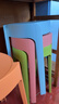 华恺之星 凳子家用塑料凳加厚圆凳高凳板凳餐椅餐凳叠摞凳子YK066蓝绿橘粉 实拍图