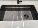 欧琳（OULIN）厨房水槽大单槽304不锈钢纳米手工水槽洗菜盆大单槽台下盆750*460 配小蛮腰抽拉龙头 实拍图