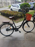 EG7自行车成人女士轻便单车通勤上班变速普通亲子复古男式 【基础款】单速-黑 26英寸【适合:155-175cm】 实拍图