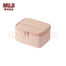 MUJI 聚酯纤维化妆包 收纳包便携式 小化妆包 洗漱包收纳袋 居家旅行 附镜子/13.5*10.5*7.5cm/粉米色 实拍图