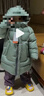 保姆鹅 儿童羽绒服中长防风加厚男童女童连帽蓄暖冬季羽绒外套[NG2859] 睡莲绿 130 实拍图
