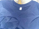 重磅纯棉短袖t恤男高档纯色印花休闲基础款内搭半袖打底衫 深蓝 M  105-125斤 实拍图