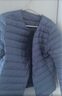 鸭鸭（YAYA）佟丽娅同款轻薄羽绒服女新款冬季短款圆领内胆修身时尚薄外套男 雾霾蓝【女款无领】 3XL 【建议140-155斤】 实拍图