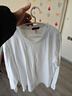 凡客诚品（VANCL）凡客精梳棉纯棉长袖t恤圆领长袖日常百搭 白色 2XL /140-160斤 实拍图