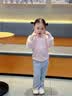 班喜迪女童裤子秋装2026新款洋气休闲长裤宝宝卫裤春秋季儿童公主喇叭裤 灰色 100 实拍图