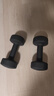 Keep彩色浸塑哑铃男士健身家用器械肌肉塑形墨灰色 5kg*2 实拍图