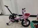 vingro儿童自行车平衡车七合一多功能脚踏车三轮车遛娃神器滑步手推车 3C证25款（元气粉推杆版）1到8岁 12寸 升级版3C认证+欧盟标准认证 实拍图