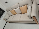 源氏木语布艺沙发简约现代客厅实木沙发小户型转角沙发【沙砾白小三人位】 实拍图