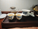 苏氏陶瓷三才盖碗手绘青花陶瓷薄胎功夫泡茶碗带两个茶杯礼盒装 实拍图