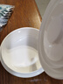 贝瑟斯 陶瓷碗蒸饭碗 蒸菜碗陶瓷蒸蛋碗带盖碗家用汤碗纯白瓷碗7.5寸 实拍图