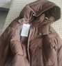 鸭鸭秋冬新品短款羽绒服女加厚连帽面包服宽松保暖韩版泡芙小个子外套 咖色 M （建议110-140斤） 实拍图