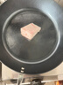 臻三环章丘手工铁锅平底煎锅烤肉煎锅无涂层不易粘锅小平底锅辅食厨具 烤蓝木把 28cm 实拍图