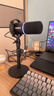 闪克Maono闪克动圈麦克风电脑直播话筒内置声卡直播录音配音游戏视频会议闪客pd200x手机收音麦有线 PD200X黑色(圆盘支架款) 实拍图