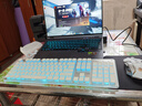 前行者X7S无线蓝牙双模键盘鼠标套装静音真机械手感键鼠可充电电竞游戏办公笔记本电脑台式打字通用外设 奶白【蓝光】无线键鼠套装-共用接收器 实拍图