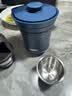 膳魔师（THERMOS）旅行茶具便携办公户外露营保温壶茶杯商务礼品定制LOGO  TCMU-200 玻璃蓝(陶瓷内胆)礼盒礼袋共330ml 实拍图