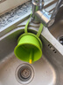 可挂式水槽沥水篮家用厨房水槽分离食物残渣过滤篮水果清洗滤水篮 绿色+黄色【一按即倒/不脏手】大号 实拍图