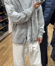 优衣库牛仔宽松衬衫/水洗产品/长袖男女装衬衣478115 480761 478115/68深蓝色 XL 实拍图