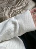 森马（Semir）森柔毛衫|毛衣女圆领纯色打底衫简约休闲冬季温柔系绞花百搭 奶白10501 2XL 实拍图