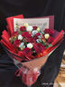 百花馆鲜花玫瑰花满天星新年元旦花束生日礼物真花送女友同城配送当日达 【初心不负】11朵红玫+桔梗+红豆|JD268 实拍图