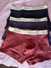 【红豆制造商】纯棉男士内裤男大码抗菌四角裤透气男生平角短裤头 【橘红+紫色+深灰】 3条 XL 【建议100-120斤】 实拍图