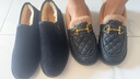 回力（Warrior）官方豆豆鞋女鞋冬季防寒保暖棉鞋子毛毛鞋一脚蹬乐福鞋 黑色40 实拍图