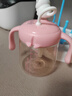 贝亲儿童牛奶杯1-3岁宝宝喝水喝奶PPSU直饮奶瓶双吸管水杯 粉色330mL 实拍图