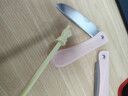 不锈钢折叠水果刀具家用切瓜果刀厨房去皮刀学生便携式分切果蔬刀 3种颜色各1把 实拍图