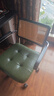 源氏木语升降电脑椅书房旋转椅办公椅仿真藤软包坐垫靠背休闲椅墨绿有扶手 实拍图