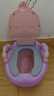 海豚星儿童马桶坐便器男小孩女宝宝婴幼儿专用训练厕所家用大便桶尿盆凳 普通款粉色PU垫  不冰PP +刷 实拍图