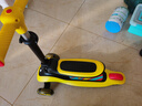 babycare儿童滑板车2-6岁二合一折叠童车重力转向宝宝可坐生日礼物 洛克黄 实拍图