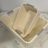 名创优品同款 杂物收纳筐塑料桌面收纳盒厨房橱柜零食玩具整理筐 奶油色高款中号 实拍图