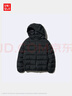优衣库童装男童女童高级轻型羽绒连帽外套帽子可拆卸471377 09 黑色 150 实拍图