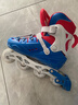 斯威（SWAY）轮滑鞋儿童溜冰鞋男女童初学套装中小学滑轮滑冰旱冰鞋成人直排轮 波蓝八轮全闪+头盔护具+一体支架 L (适合12岁-成人)平时鞋码36-41 实拍图