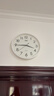 康巴丝（Compas）挂钟客厅 静音钟表客厅石英钟表挂墙时钟 C2866 白色 30.5cm直径 实拍图