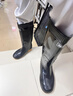 回力雨鞋男高筒户外雨天防水防滑胶鞋耐磨钓鱼洗车雨靴套鞋827黑中43 实拍图